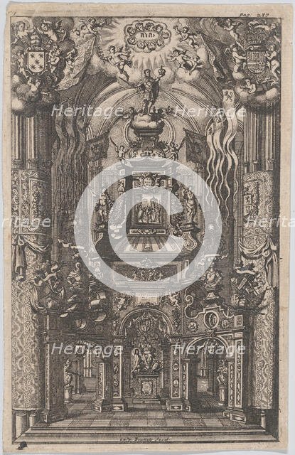 Catafalque for Ferdinand, from an unidentified book, ca. 1660-95. Creator: Gaspar Bouttats.