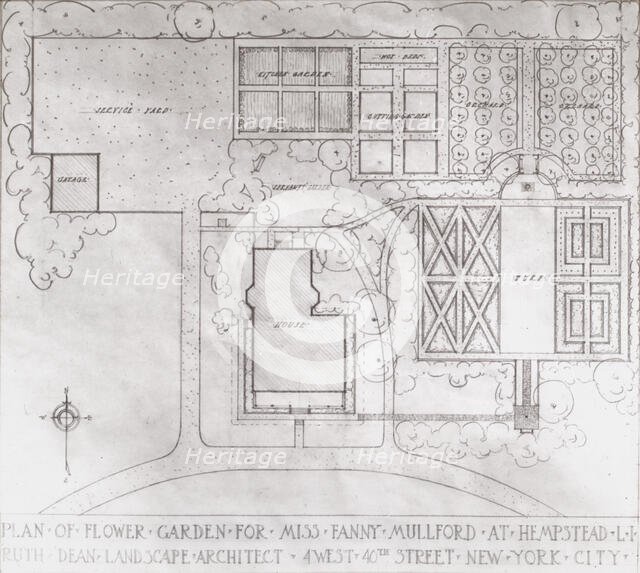 Fanny A. Mulford house, Fulton Avenue, Hempstead, New York, c1916. Creator: Frances Benjamin Johnston.
