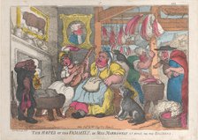 The Hopes of the Family, or Miss Marrowfat at Home for the Holidays, 1809-13., 1809-13. Creator: Thomas Rowlandson.