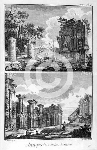 Ruins of Athens, 1751-1777. Artist: Bernard