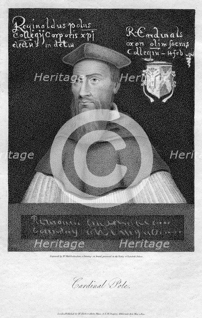 Cardinal Pole, Archbishop of Canterbury, 16th century (1805). Creator: William Maddocks.