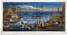 'His Majesty's Embarkation at Greenwich, for Scotland, 1822.                                         Artist: John Chapman
