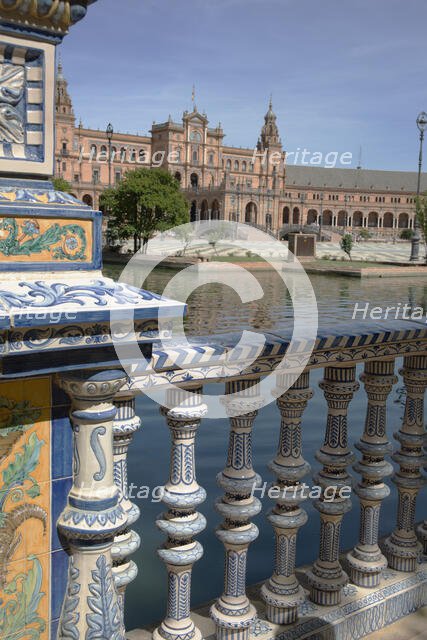 The Plaza de España  in the Maria Luisa Park, Seville, Spain, 2023. Creator: Ethel Davies.