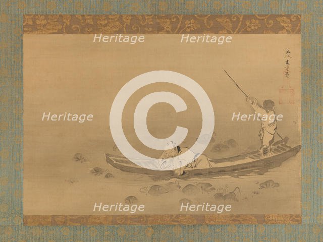 Zhou Maoshu Admiring Lotuses, mid-17th century. Creator: Kaiho Yusetsu.