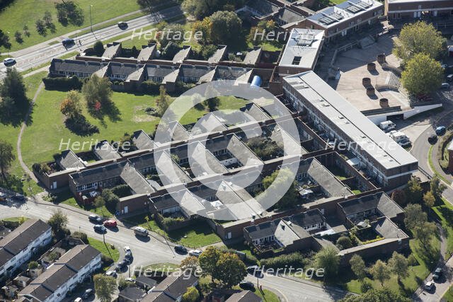 Bishopsfield, aka the Kasbah, an award winning housing estate in Harlow, Essex, 2018. Creator: Damian Grady.