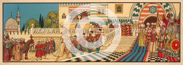 Illustration for Arabian Fairy Tales, 1932. Creator: Bilibin, Ivan Yakovlevich (1876-1942).