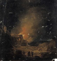 Burning House, 1813. Creator: Alexander Lauréus.