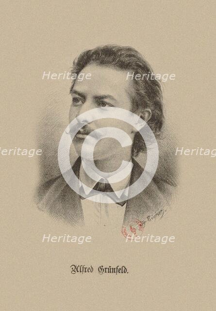 Portrait of the pianist and composer Alfred Grünfeld (1852-1924), 1880. Creator: Eigner, Ignaz (1854-1922).