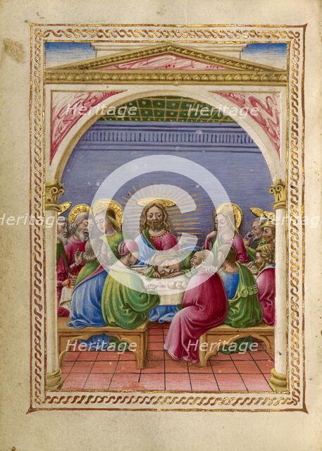 The Last Supper; Gualenghi-d'Este Hours, about 1469. Creator: Taddeo Crivelli.