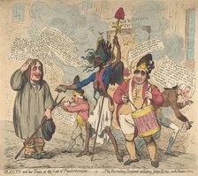 Alecto and Her Train, at the Gate of Pandaemonium:-or-The Recruiting Sarjeant Enli..., July 4, 1791. Creator: James Gillray.