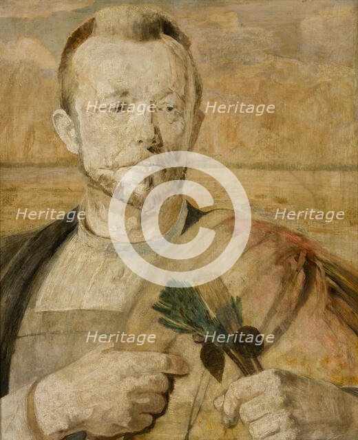 Portrait of Aleksander Mroczkowski, 1902. Creator: Jacek Malczewski.