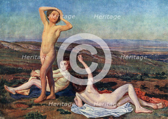 'Boys Basking in the Sun', mid-19th century, (1939). Creator: Aleksandr Ivanov.