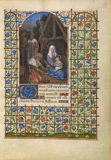 The Adoration of the Magi; Katherine Hours, about 1480-1485. Creator: Jean Bourdichon.