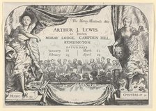 The Moray Minstrels (Invitation card of Arthur James Lewis), 1865. Creator: William Harcourt Hooper.