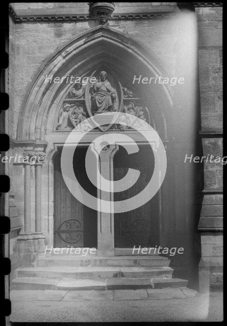 Tympanum, St Augustine's Church, Front Street, Alston, Cumbria, c1955-c1980. Creator: Ursula Clark.