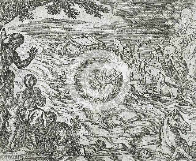 The Flood, published 1606. Creators: Antonio Tempesta, Wilhelm Janson.