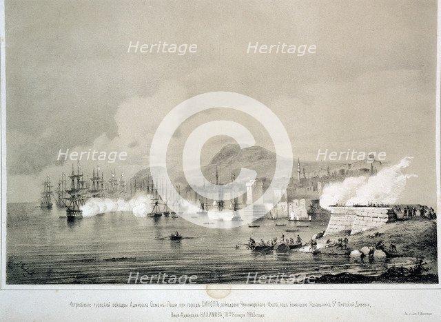 The Battle of Sinop, 30th November 1853. Creator: Timm, Vasily (George Wilhelm) (1820-1895).
