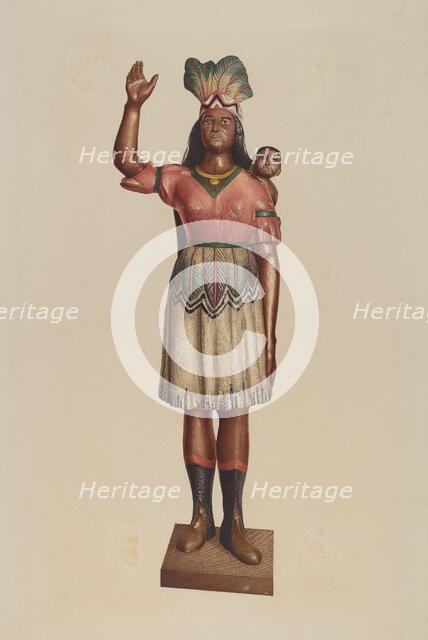 Cigar Store Indian, 1935/1942. Creator: Robert Pohle.