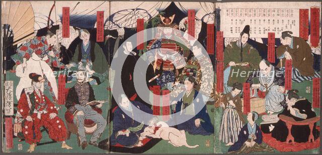 Portraits of the Tokugawa Rulers, 1878. Creator: Tsukioka Yoshitoshi.