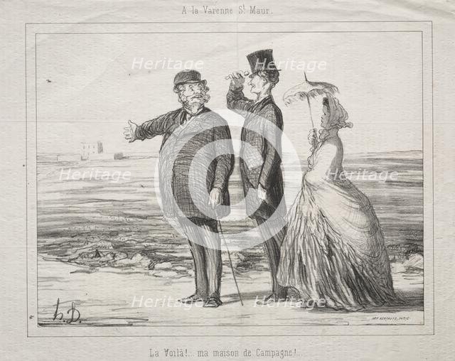 At Varenne-Saint-Maur: Behold! Here it is, my house in the country!, 1862. Creator: Honoré Daumier (French, 1808-1879).