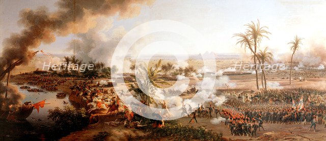 Battle of the Pyramids, Egypt, 21 July 1798. Artist: Louis Francois Lejeune
