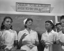 Students in the home economics class, Daytona Beach, Florida, 1943. Creator: Gordon Parks.