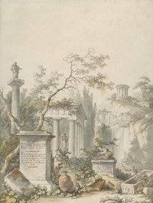 Design for a Frontispiece, 1782. Creator: Claude Louis Chatelet.