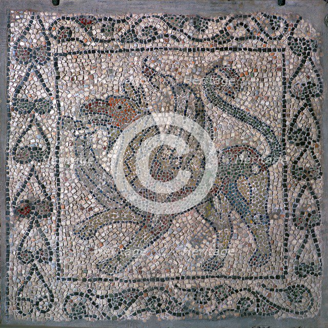 Mosaic of a griffon in the church of San Giovanni Evangelista, 13th century. Artist: Unknown