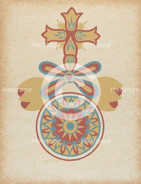 Santa Barbara Mission Doorway Design from the portfolio "Decorative Art...", 1935/1942. Creator: Unknown.