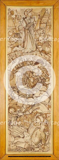 The Battle of Beth-Horon - Joshua Commanding the Sun and Moon to Stand Still, 1863. Creator: Sir Edward Coley Burne-Jones.