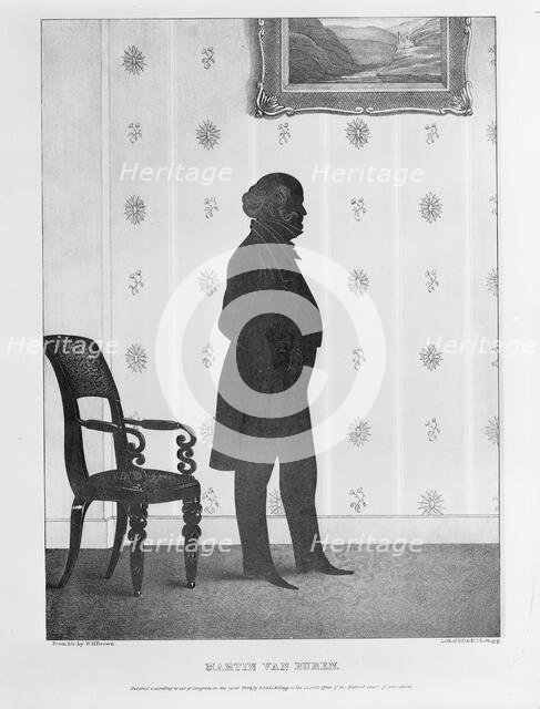 Silhouette Portrait of Martin Van Buren, 1844. Creators: William Henry Brown, E. B. & E. C. Kellogg.