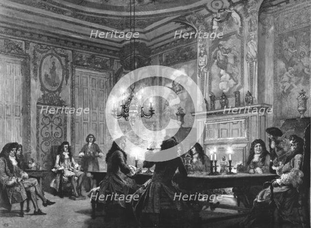 'Historical Aspects of Hampton Court - William III and his Dutch Courtiers', 1890. Creator: Unknown.