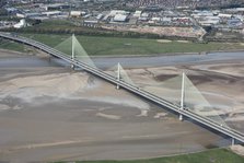 The Mersey Gateway toll bridge, Halton, 2021. Creator: Damian Grady.