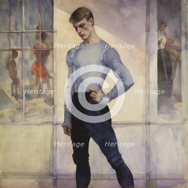 AI IMAGE - Portrait of Vaslav Nijinsky, 1920s, (2023).  Creator: Heritage Images.