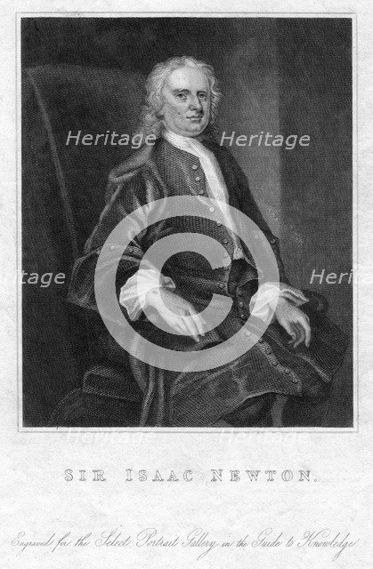 Sir Isaac Newton, English mathematician, astronomer and physicist, (19th century). Artist: Unknown