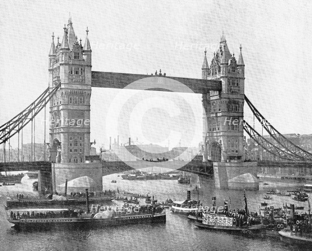 Opening of Tower Bridge, Stepney, Tower Hamlets, London, 1894. Artist: Unknown