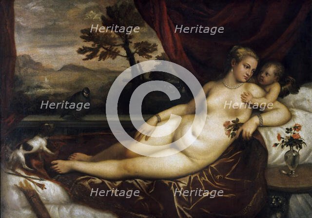 Venus and Cupid, c. 1550. Creator: Titian (1488-1576).