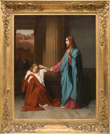 Christ and the Woman Taken in Adultery, 1842. Creator: Emile Signol.