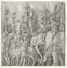 The Triumphs of Caesar: The Elephants, c. 1485-1490. Creator: Giulio Campagnola (Italian, 1482-1515).