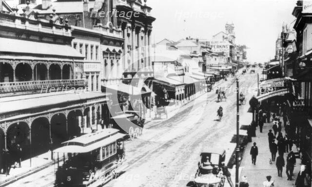 Queen Street, Brisbane, c1897. Creator: Poul C Poulsen.