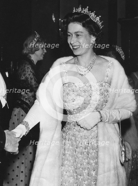 Queen Elizabeth Ii Arriving At The Royal Opera House For A Gala