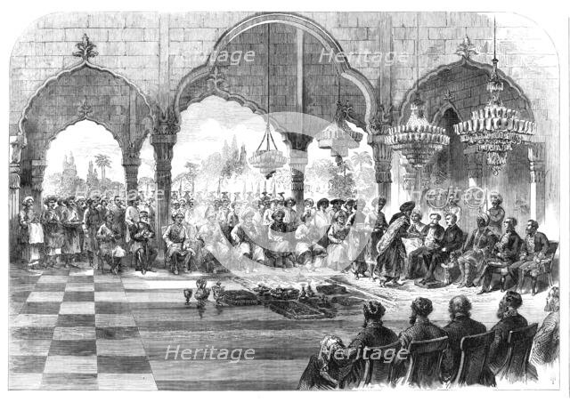The Durbar at Lucknow: return visit of the Governor-General to the Rajah of Kapoorthulla..., 1868. Creator: Unknown.