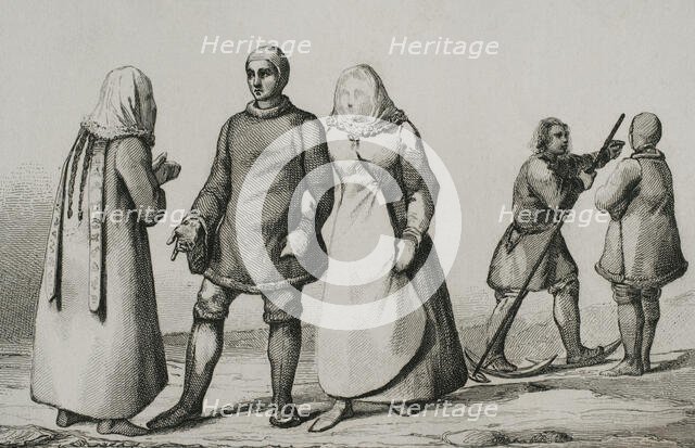 Ostyak people, Western Siberia, Russia, 1839. Creator: Augustin François Lemaitre.