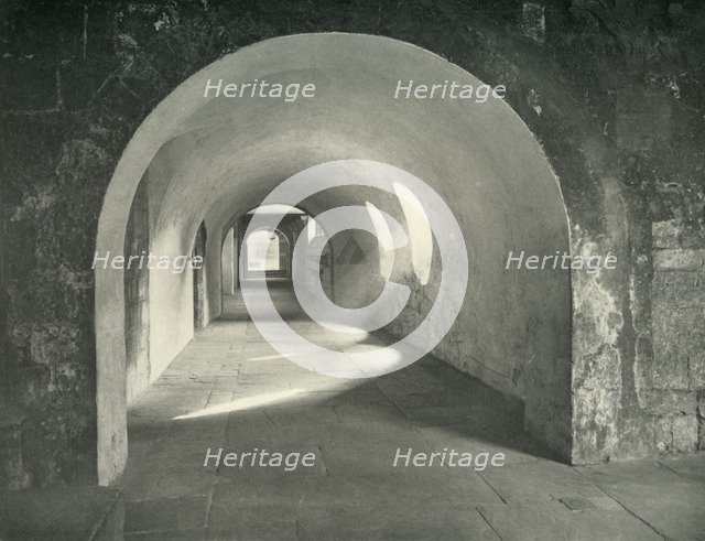 'Norman Arch in the Cloisters, Westminster Abbey, 1908. Artist: Unknown.