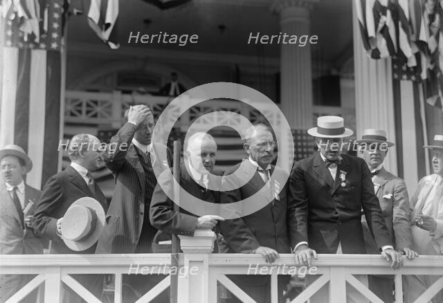 Shadow Lawn, Nj. - Summer White House, Notification Ceremonies, Group of Portico: Unident..., 1916. Creator: Harris & Ewing.