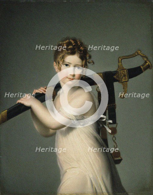 A Young Girl Carrying Her Father's Sabre, c. 1800.