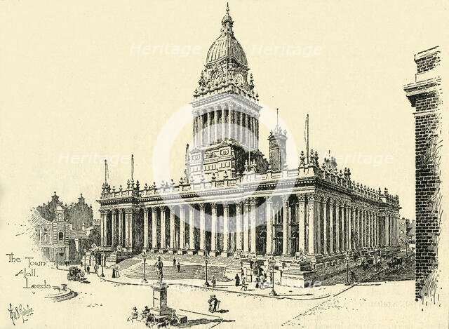 'The Town Hall, Leeds', c1900. Creator: Will B. Robinson.