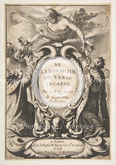 Title-page: De la Monarchie du Verbe incarné, 1638. Creator: Abraham Bosse.