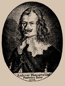 Portrait of the composer Andreas Hammerschmidt (1611-1675), . Creator: Anonymous.