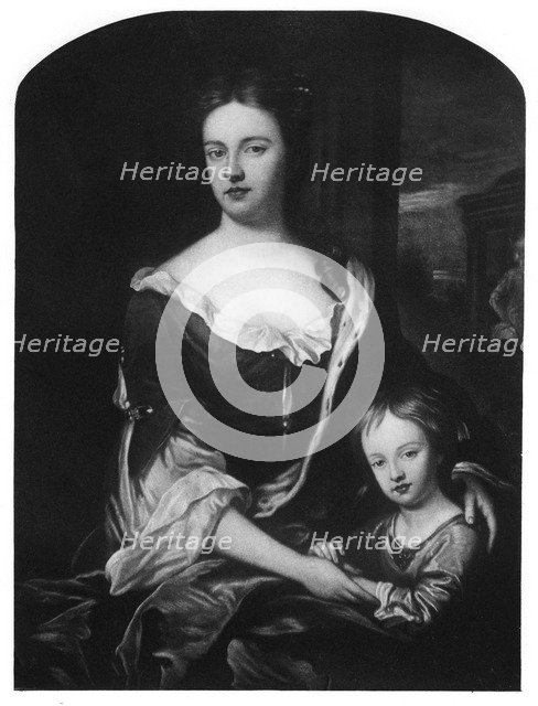 William, Duke of Gloucester, with his mother, Queen Anne, (1907). Artist: Unknown